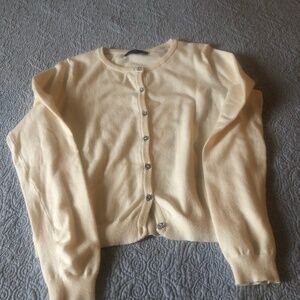 Zara Cream Colour Cardigan Size Large